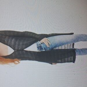 Black Sheer Long Cardigan Size Xl
